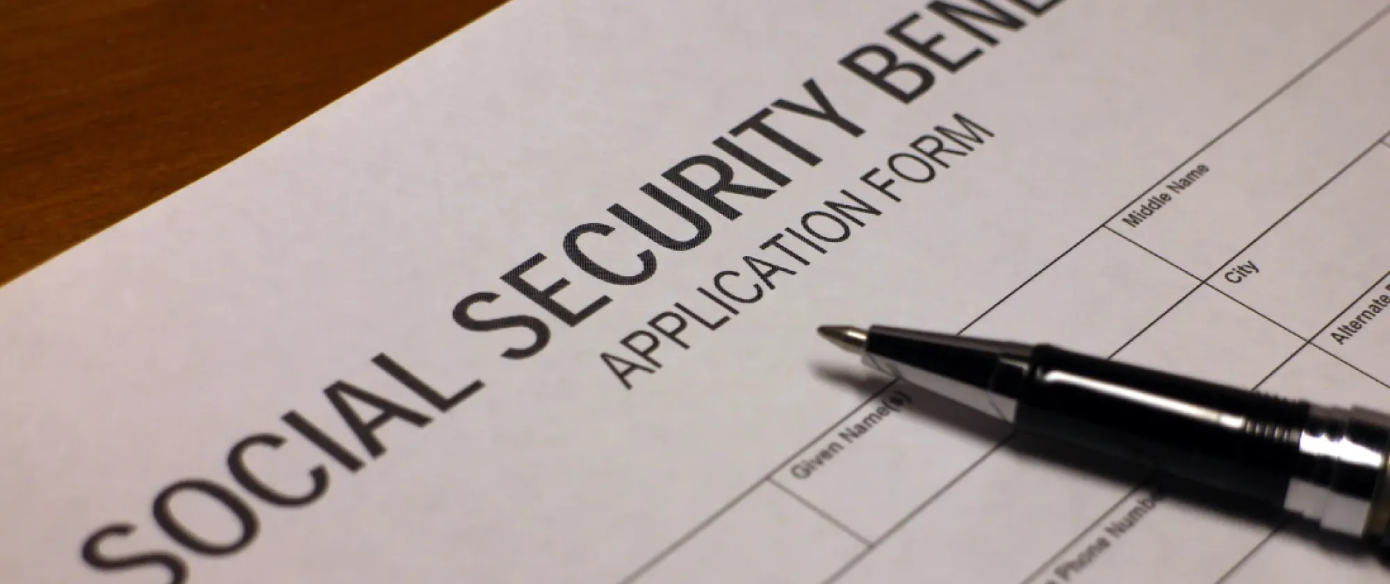 Social security benefits application form