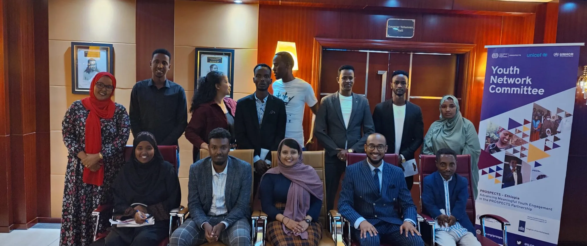Group photo of members of the Youth Network Committee at the launch ceremony 