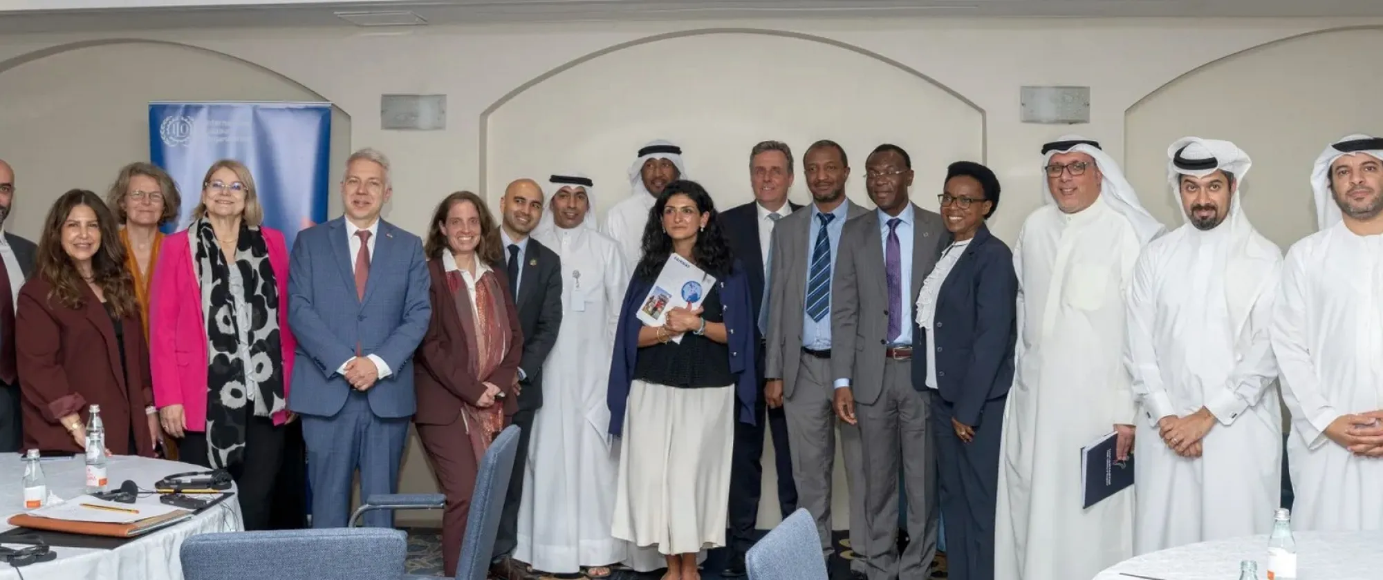 Participants stand for a group photo during the launch of the 2nd phase of the ILO's FAIRWAY programme