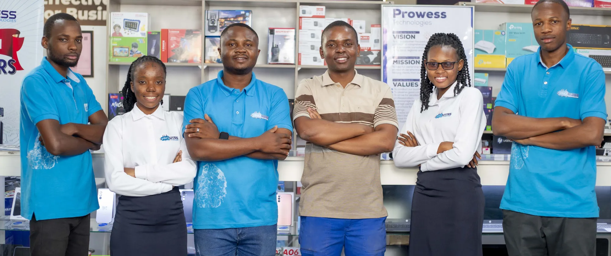 A team of Tinashe's business partners