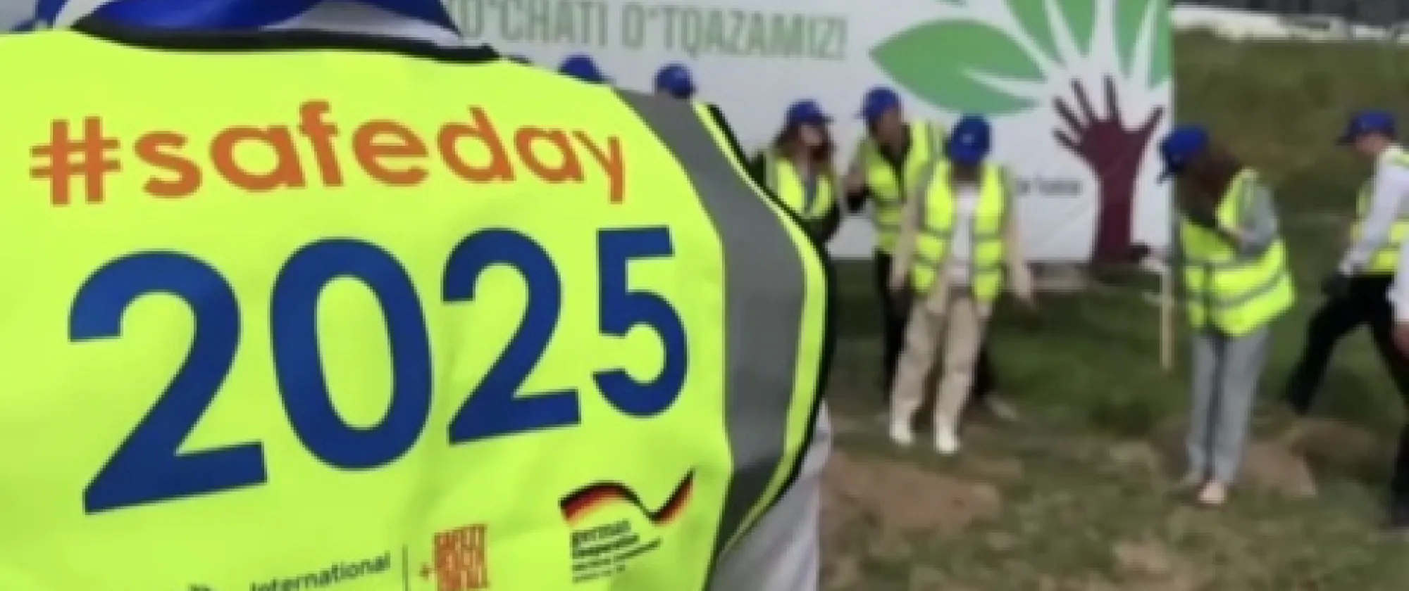 Participants in the safety and health week in Uzbekistan