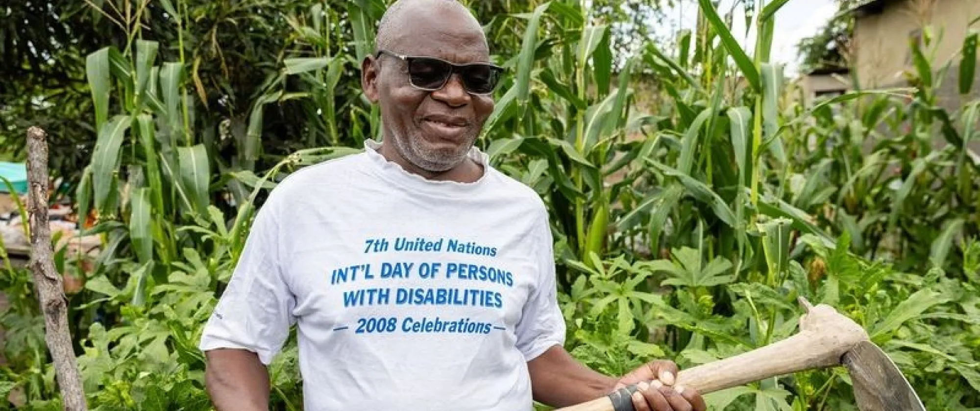 70-year-old farmer, Luka Mudekwa at his farm in Kafue District.