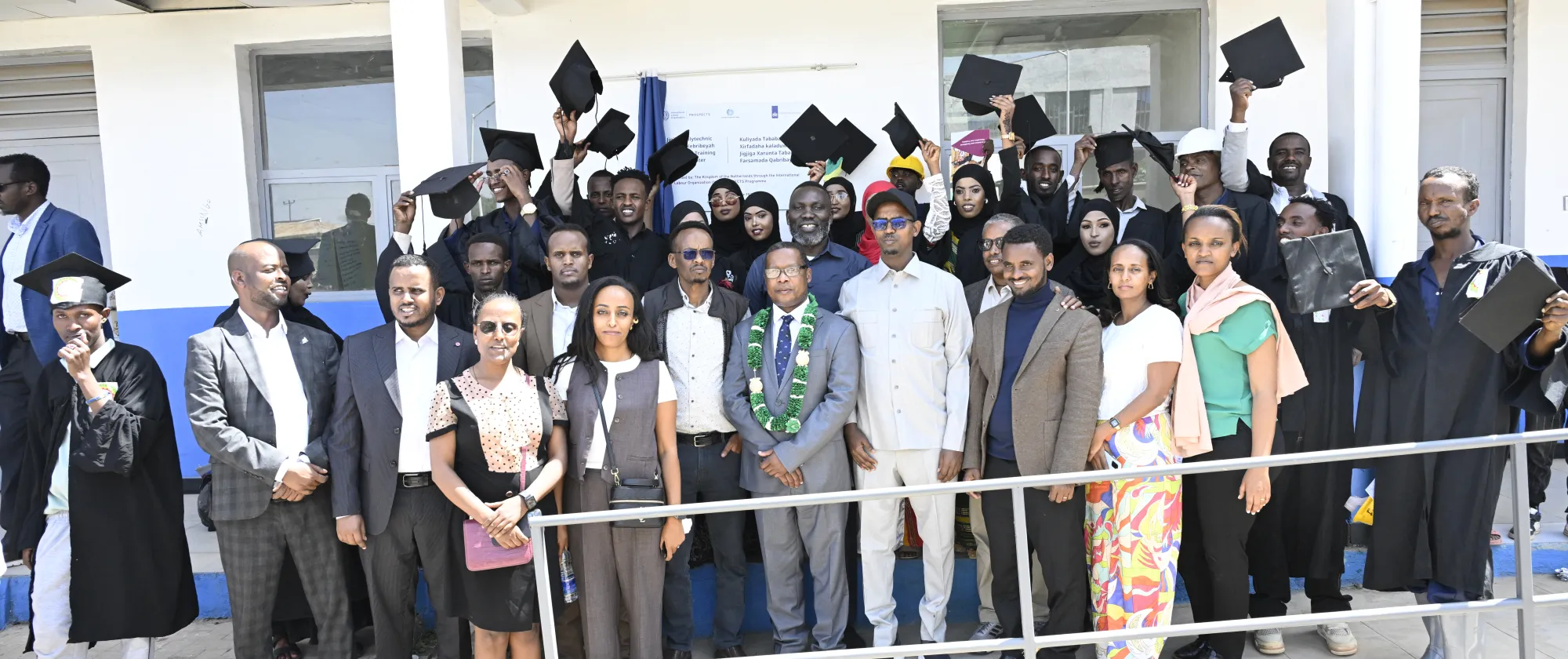 graduated trainees of the ILO programme and guests at the launch