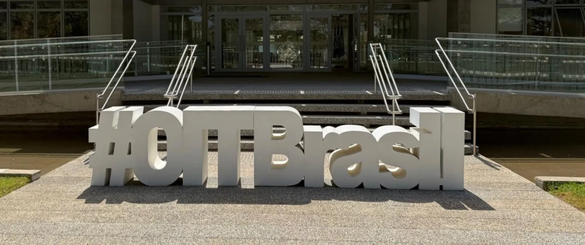 Detalhe da entrada do Escritório da OIT para o Brasil, localizado em Brasília. 