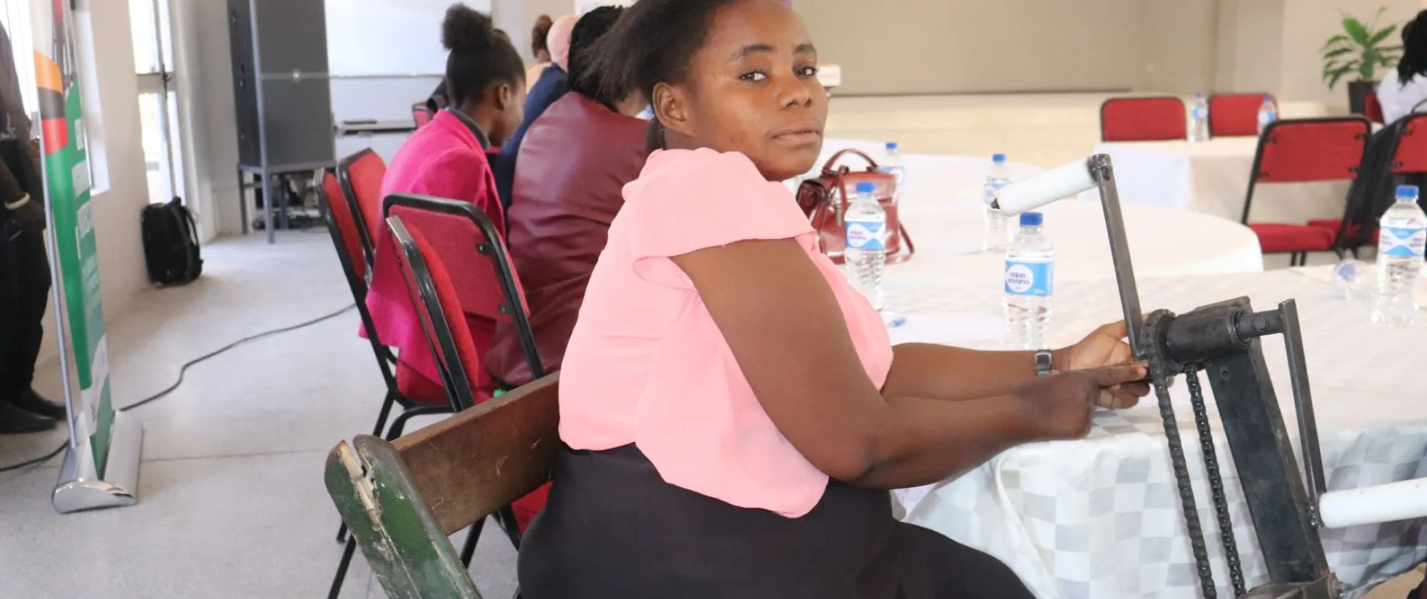 29-year-old Mushiba Mwilola of Modiwa Disability Club attending the workshop in Mongu.