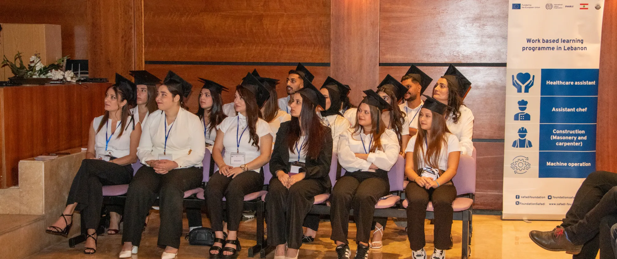 graduates seated in the graduation ceremony