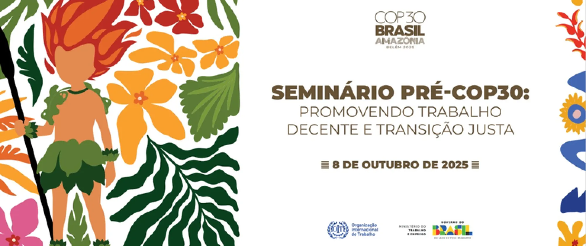 Logo do Seminário Pré-COP30: promovendo trabalho decente e transição justa