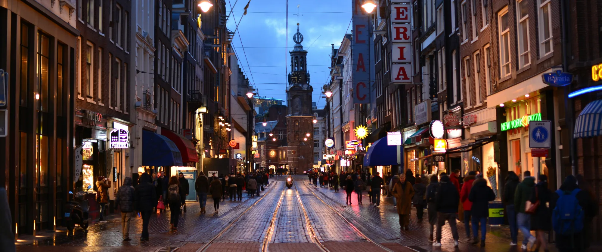People walking in the streets of Amsterdam