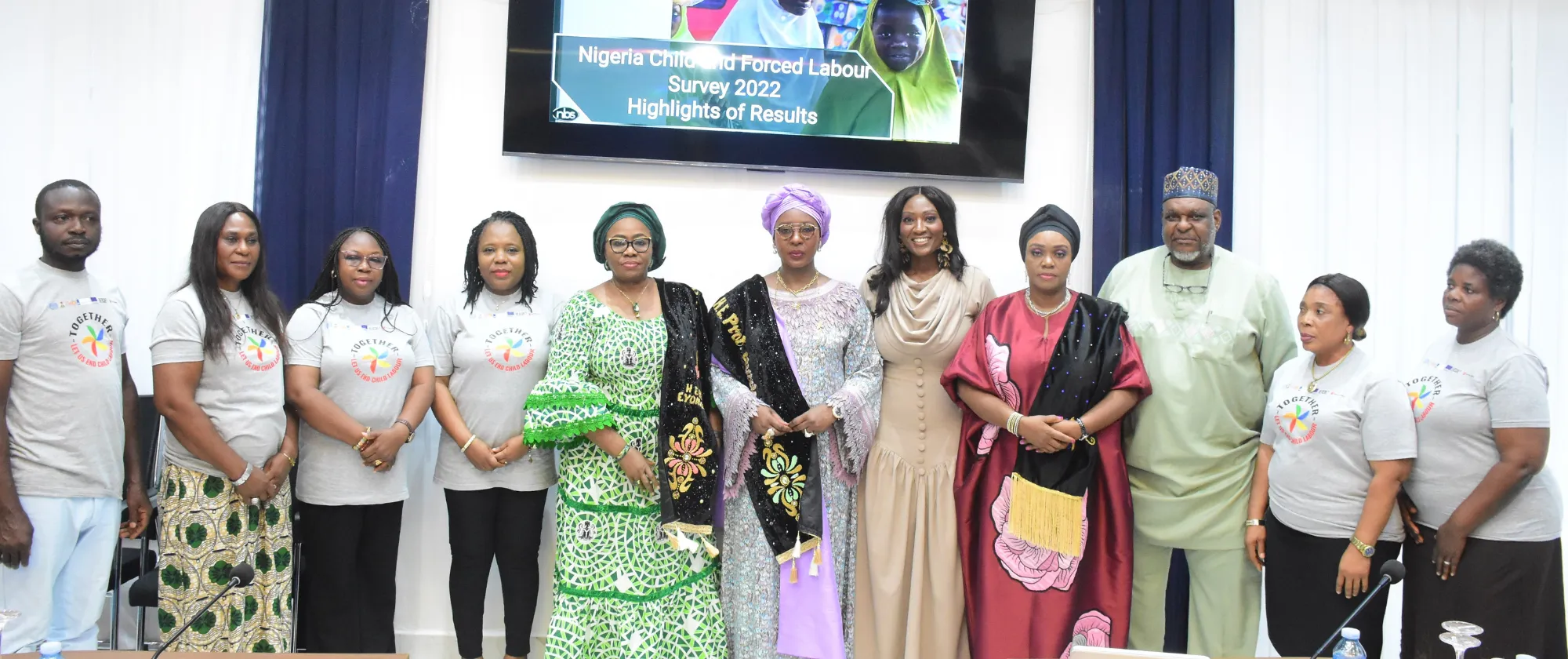 Group photo of some member of the governor's wives forum, Nigeria along with ILO staff and partners