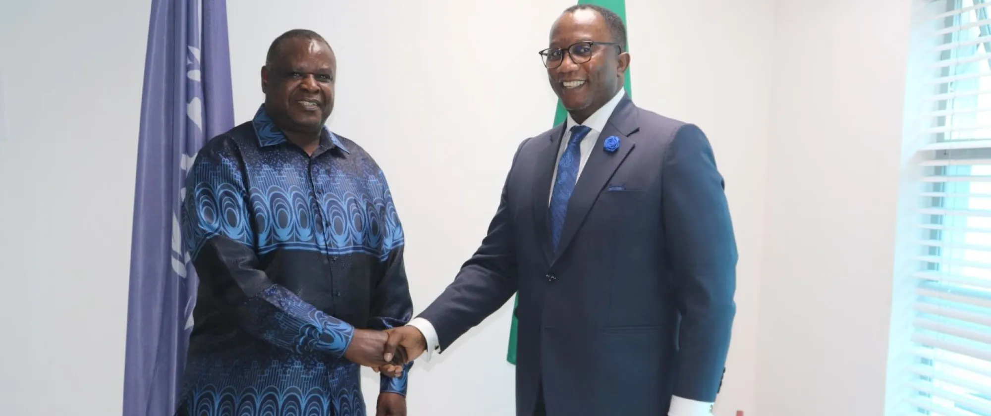 NAPSA Director General, Mr. Muyangwa Muyangwa, paid a courtesy call on ILO Country Office Director for Zambia and Malawi, Mr. Wellington Chibebe, at the ILO office in Lusaka