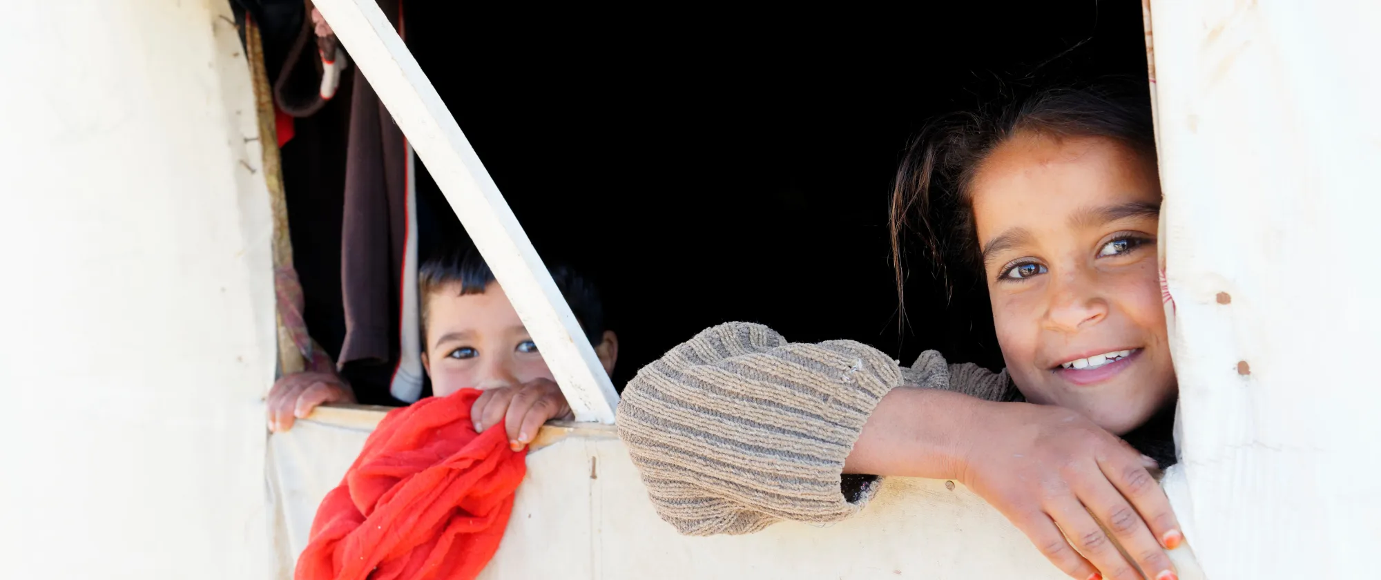 Children at a window
