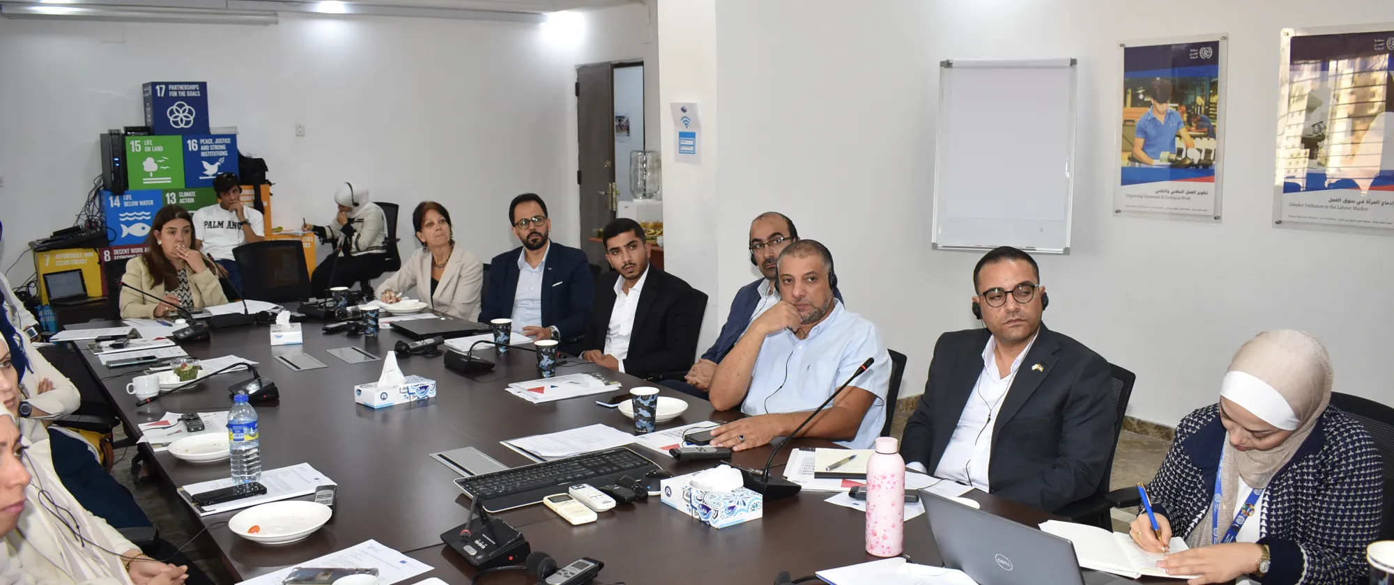 المشاركون يحضرون ورشة العمل الوطنية التي عقدت في الأردن في إطار مبادرة Y-NEET. عمّان، الأردن. أكتوبر 2025. 