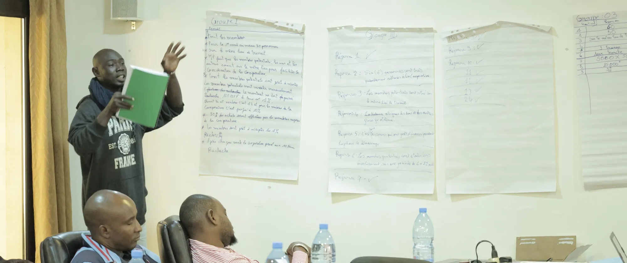 Cooperative member presents during a training