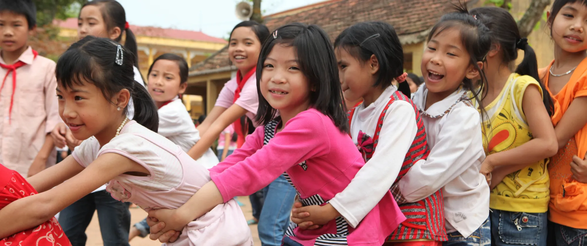 Children playing at school