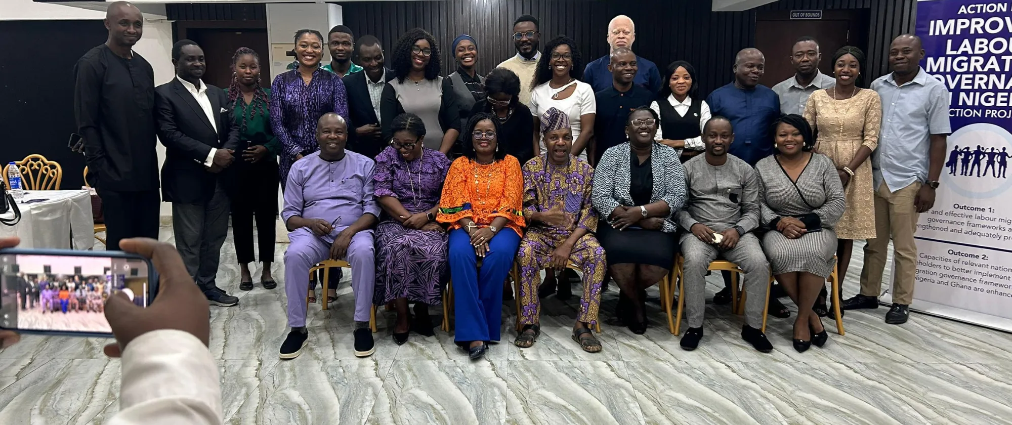 Group photo of representatives from Employers' organizations, private employment agencies and social partners who came together to discus fair recruitment of migrant workers