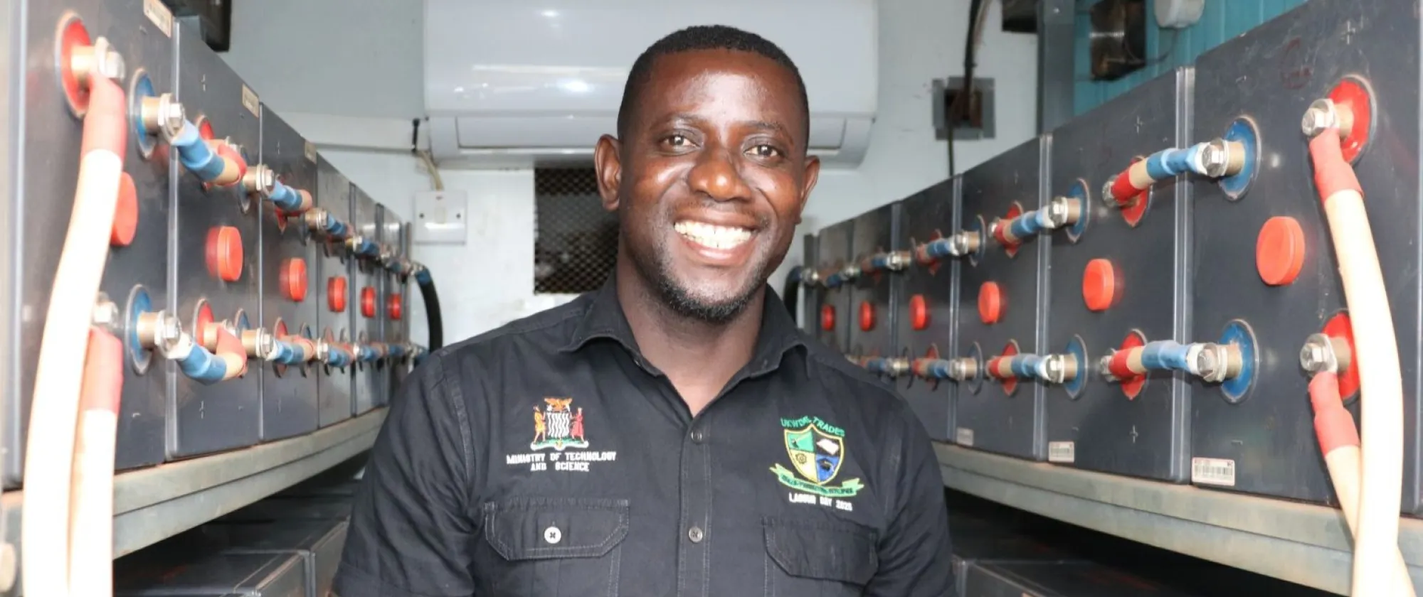 Gideon Muchawa, a lecturer at Ukwimi Trades Training Institute during the study tour of Chitandika Mini-grid Solar Plant in Chipangali District.
