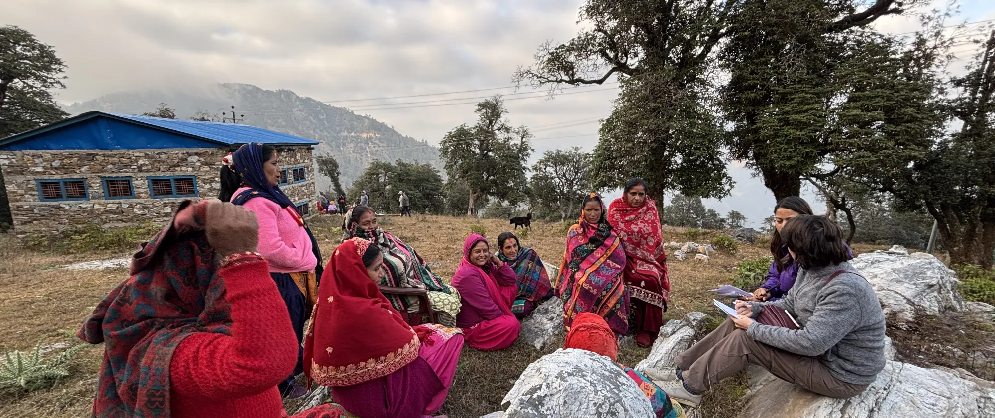 A group of female farmers gather in Karnali, Nepal.