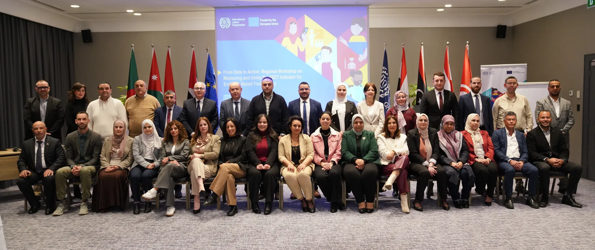 Participants of the Regional Workshop on Measuring and Using the NEET Indicator.