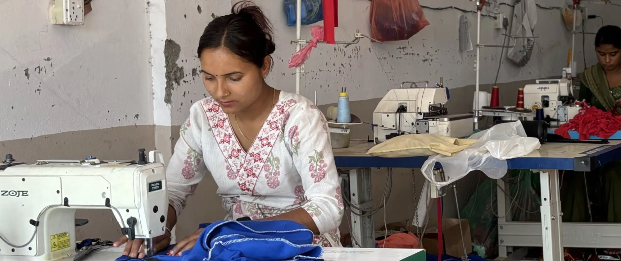 Female tailors at work.