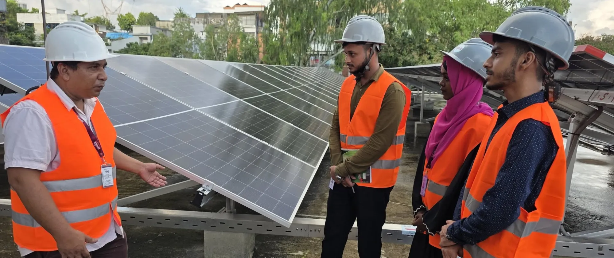 Students at the project site during their industry attachment