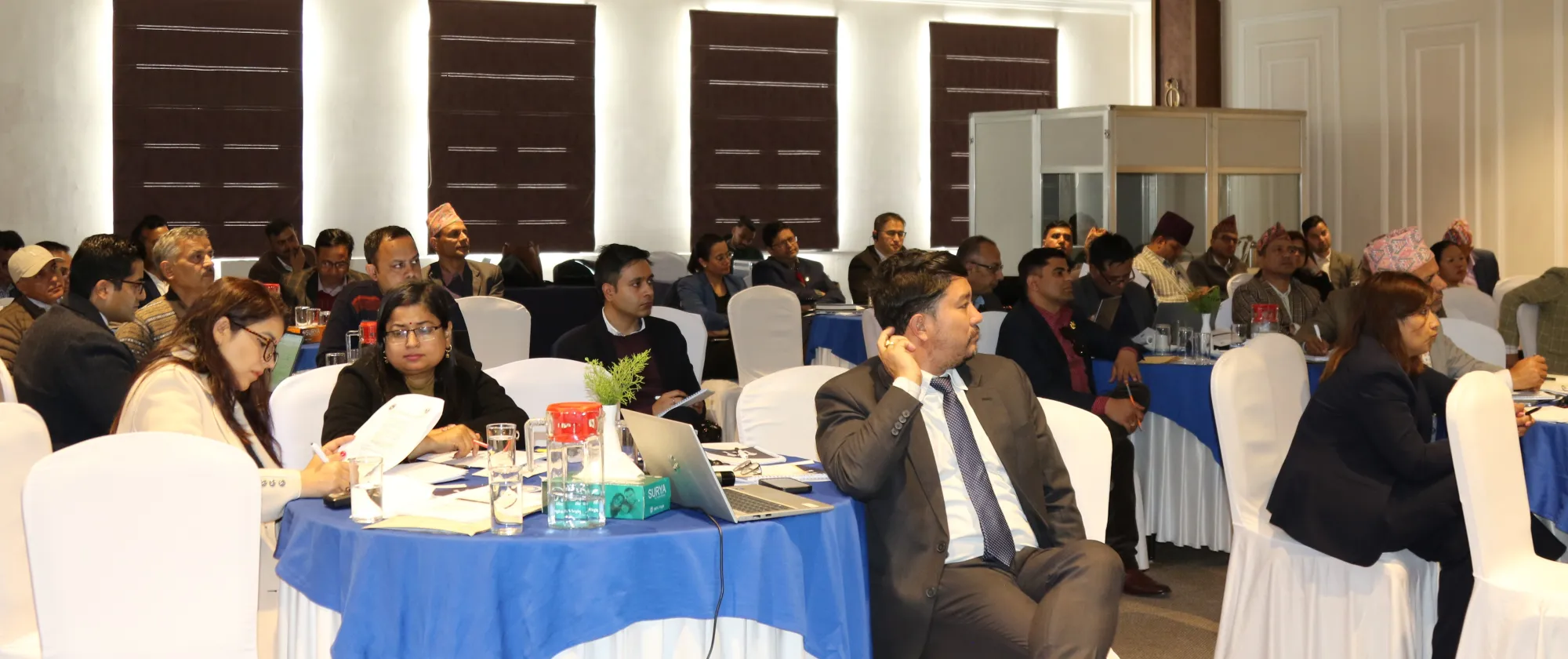 Participants at the national consultation and alvidation workshop on the proposed national roadmap for jobs and social protection for just transitions.