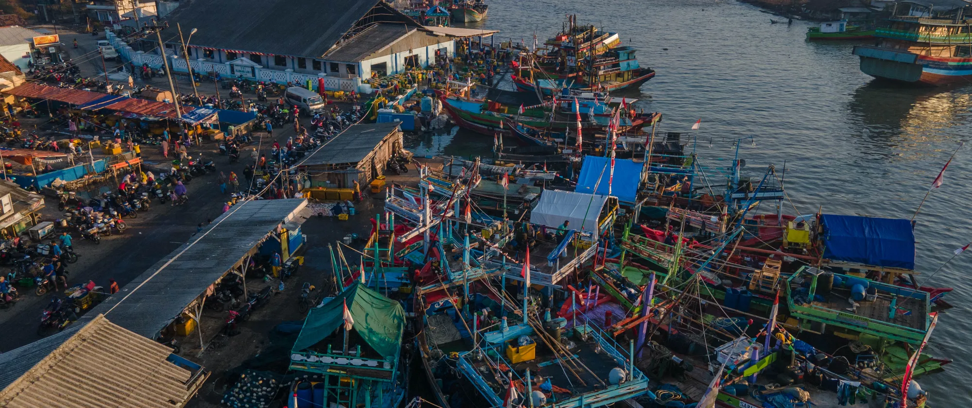 Fishing vessels in Batang, Indonesia.