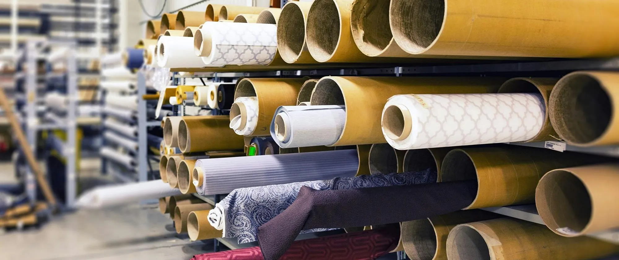 Rolled Textile Lot in Shallow Photo