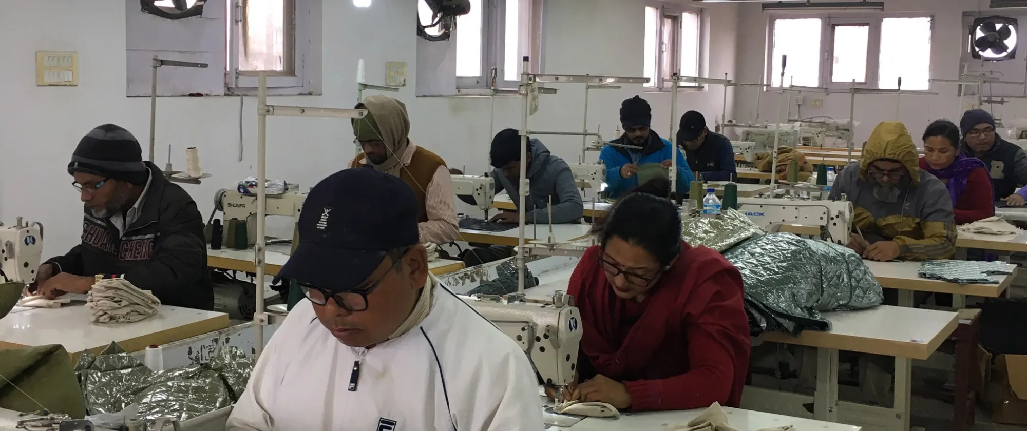 Workers at a garment factory.