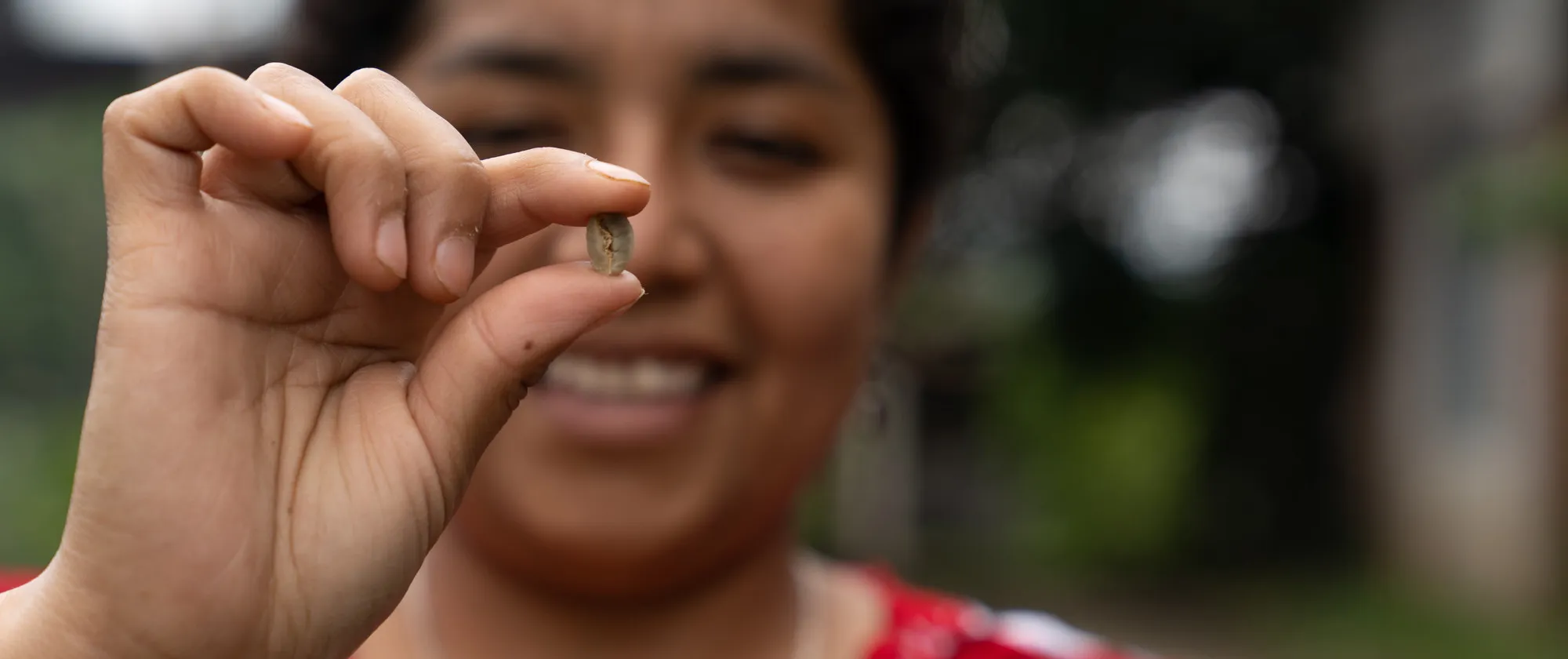 Agricultora de café Briseida Venegas Ramos trabalhando em uma cooperativa em Veracruz, México