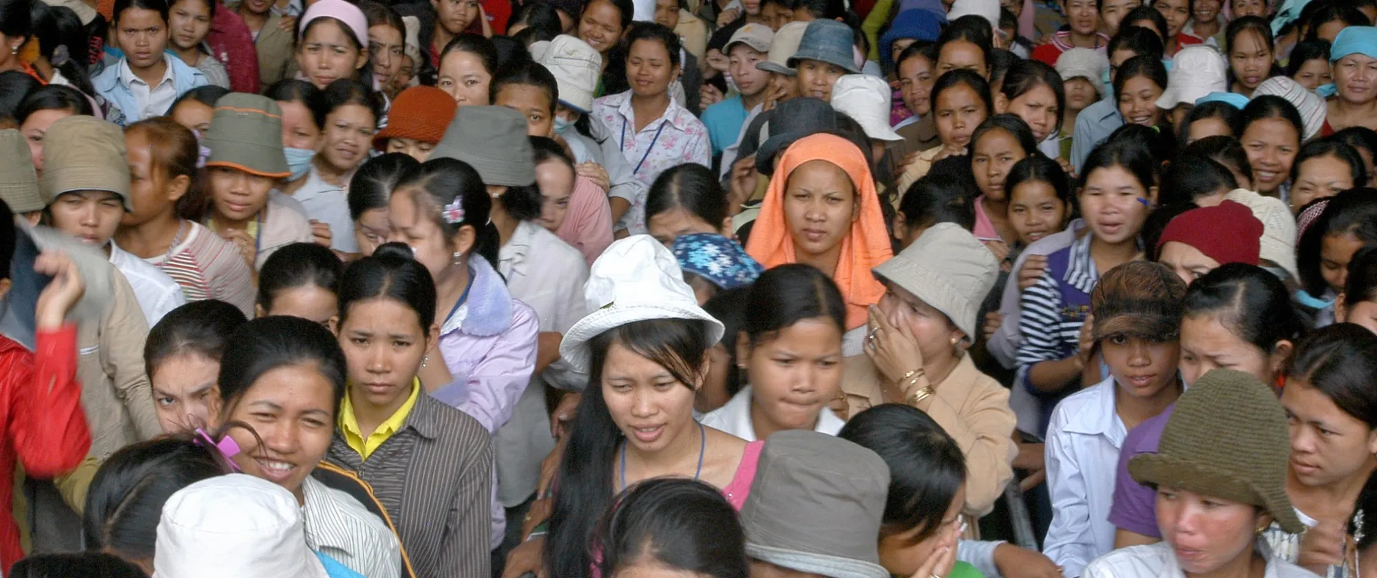 A crowd of people