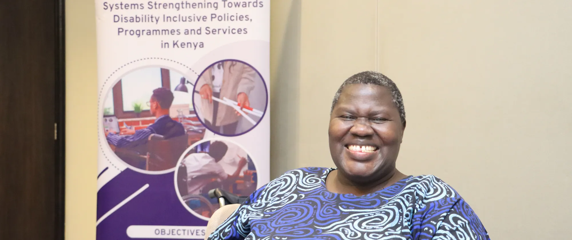Benter Bella Mboya participates in the Technical Working Group on Disability Inclusion at Acacia Hotel in Kisumu County, contributing insights drawn from lived experience to advance disability inclusive systems in Kenya.