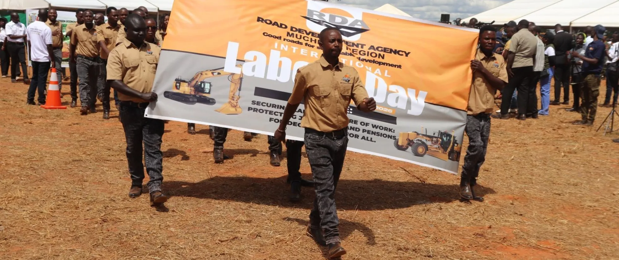 Road Development Agency marchers at the 2026 International Labour Day celebrations in Chinsali.