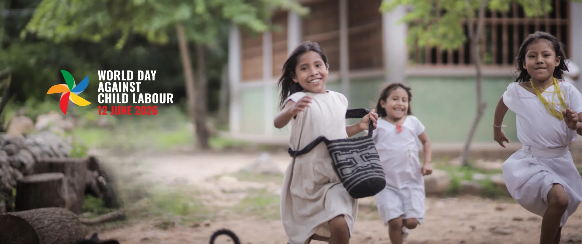 Children running in an Arhuaco community in the Sierra Nevada de Santa Marta, Colombia, 2025.