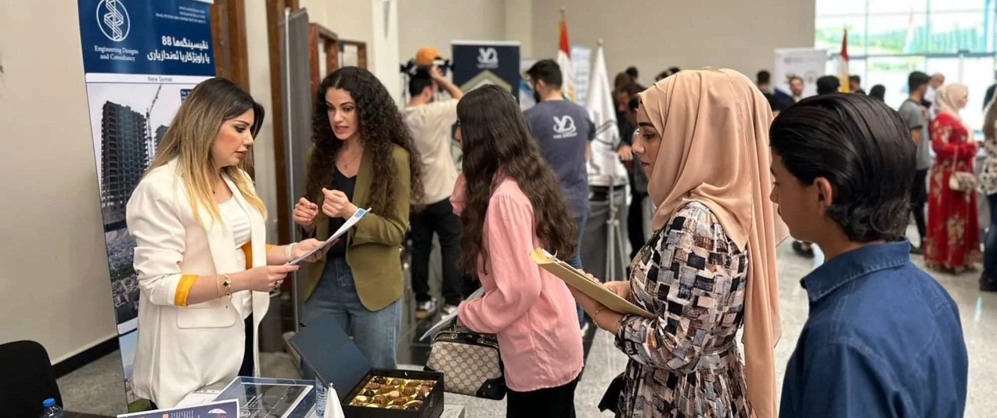 participants at a job fair in Egypt