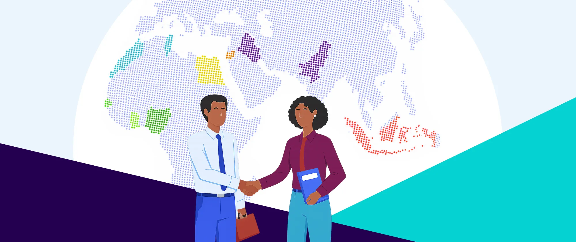 Map illustrating the countries that the Fair Recruitment Forward project is targeting.