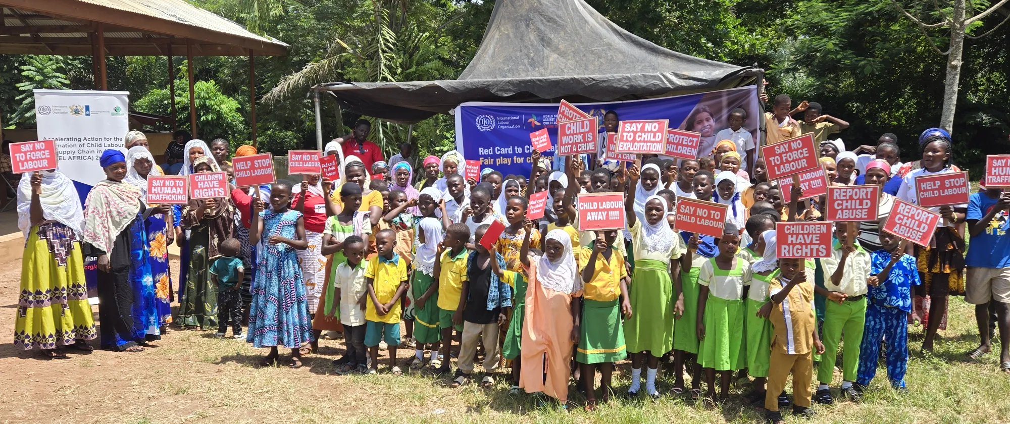 Children during WDACL celebrations in Bia East District