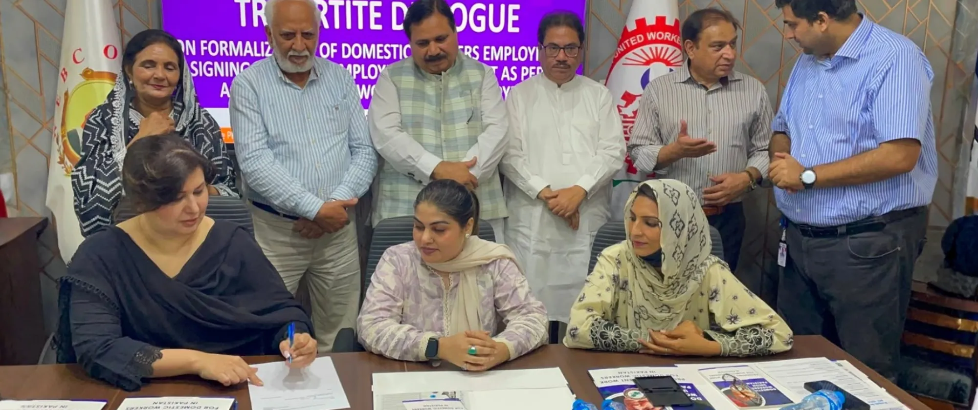 Tripartite representatives sign agreement to pilot employment contracts for domestic workers in Lahore, Punjab
