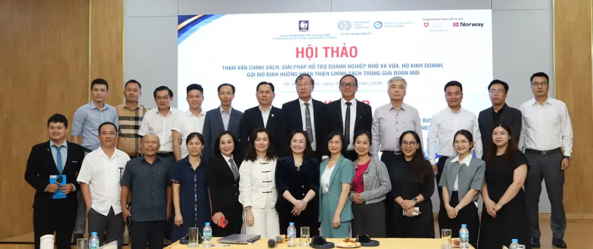 Group photo of workshop participants following the SME policy consultation in Ho Chi Minh City.
