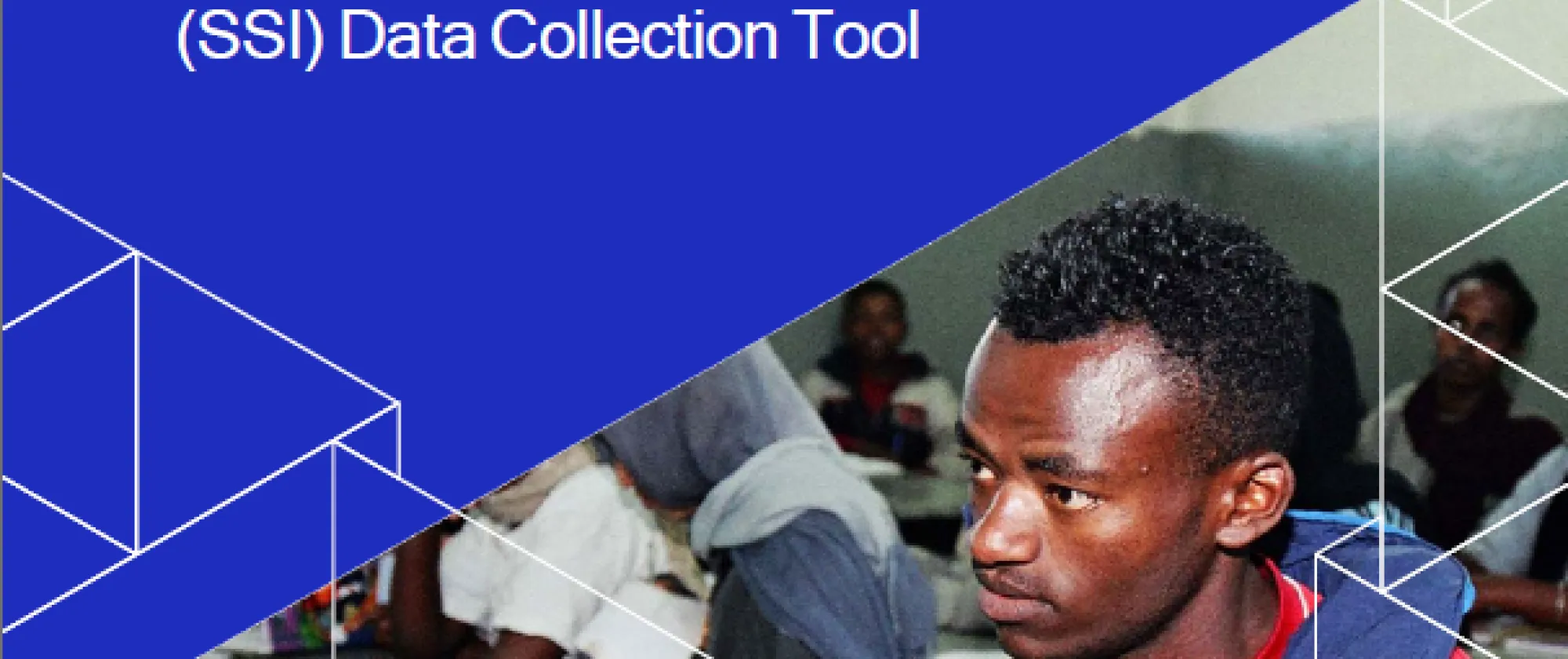 Cover page of a report on social protection coverage in Ethiopia, showing a young man writing in a classroom setting, with ILO, BRMM, UK FCDO, and government logos