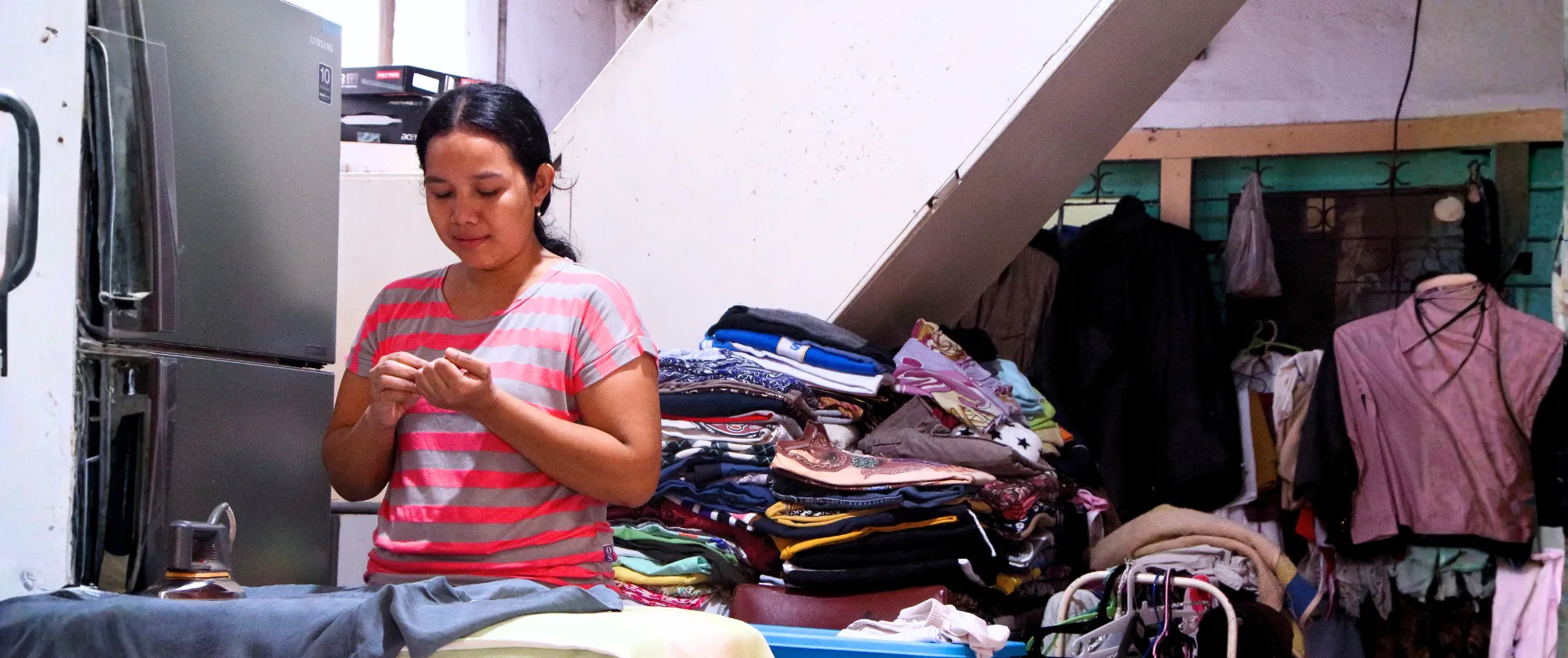  A domestic worker in Jakarta, Indonesia.