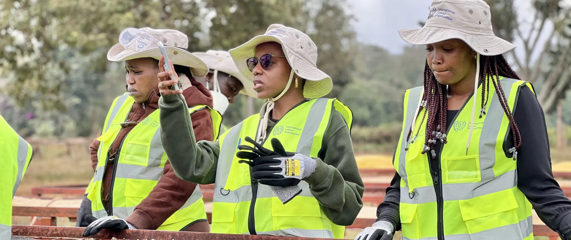 Participants to WIND TOT training disuss safety in the coffee sector in Kenya