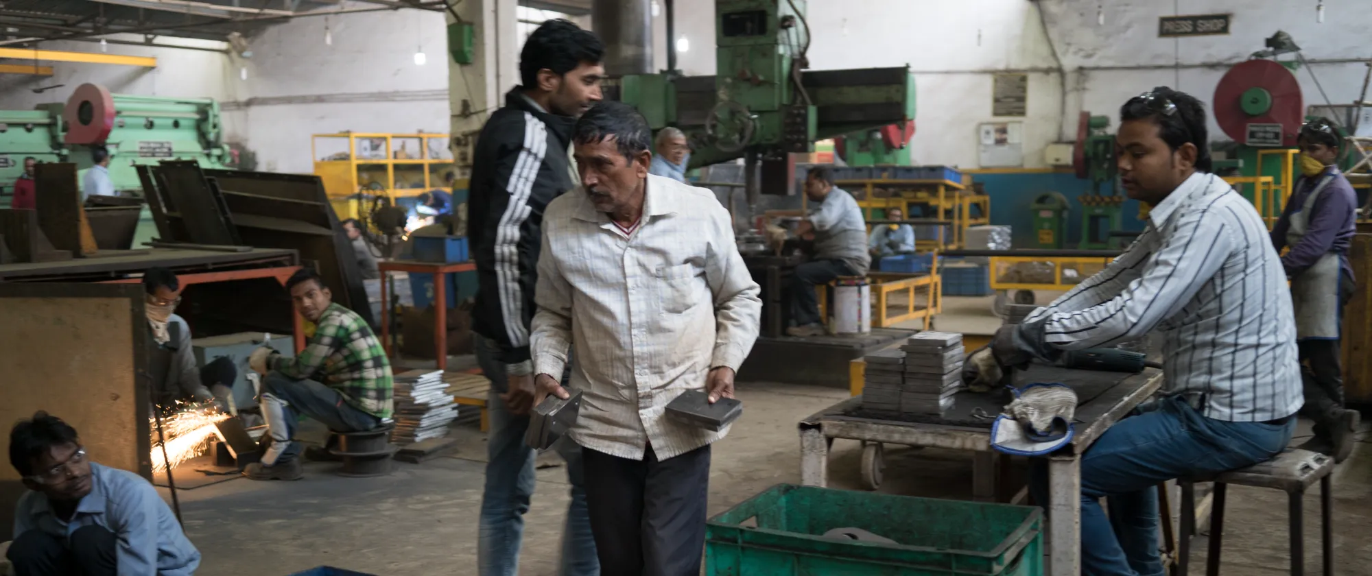 General shots of shopkeepers and street hawkers in different markets in Delhi, India. 2018