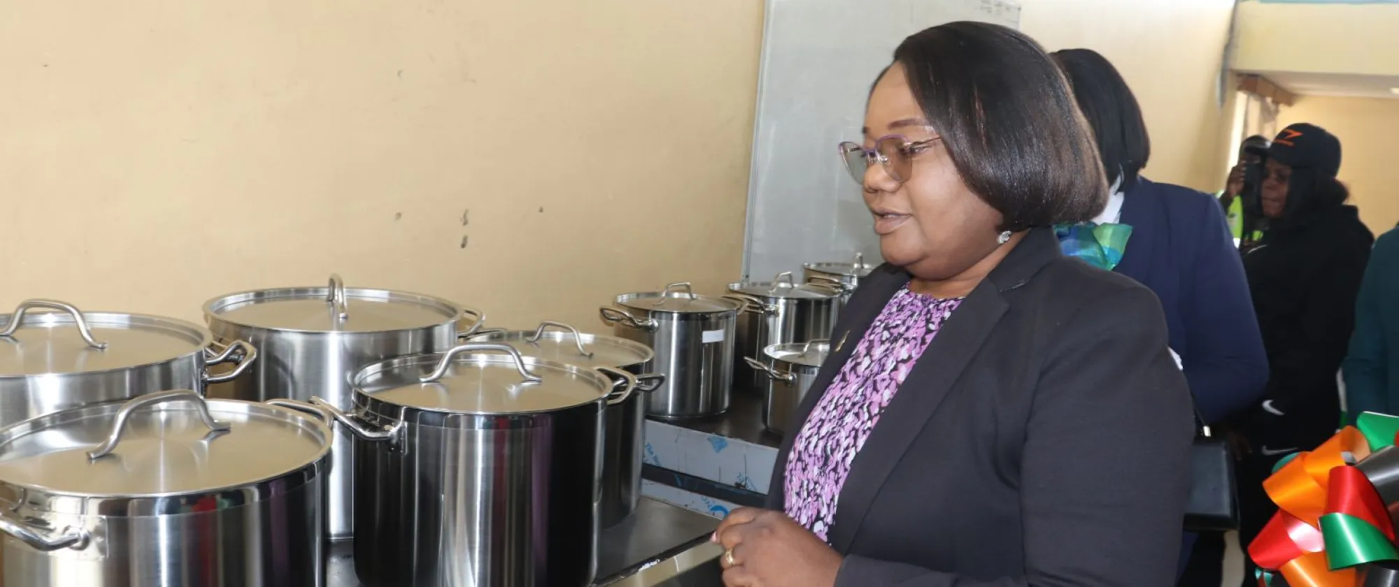 Deputy Permanent Secretary for Southern Province Ms. Yolanta Mutyambe at the handover ceremony in Livingstone.