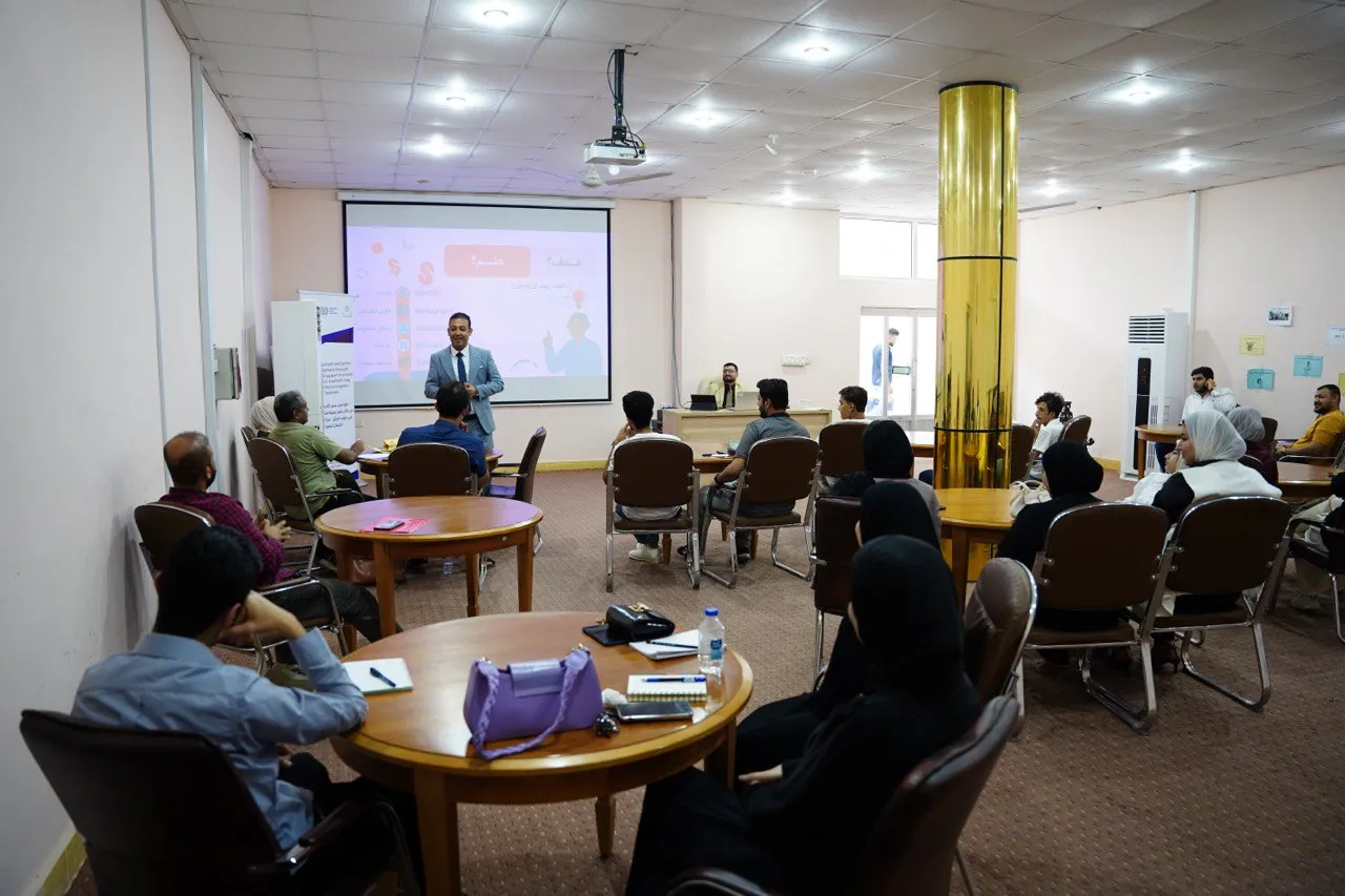 a group of students attending a training in a class