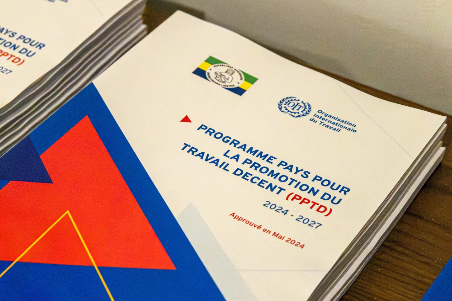 The cover of Gabon's Decent Work Country Programme for 2024-2027
