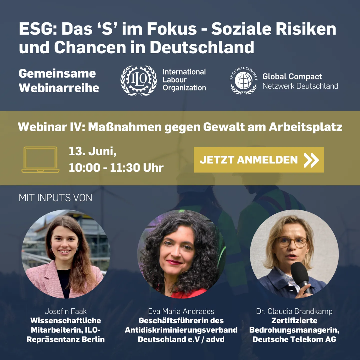 Infografik zum Webinar einschließlich der Inputgeberinnen