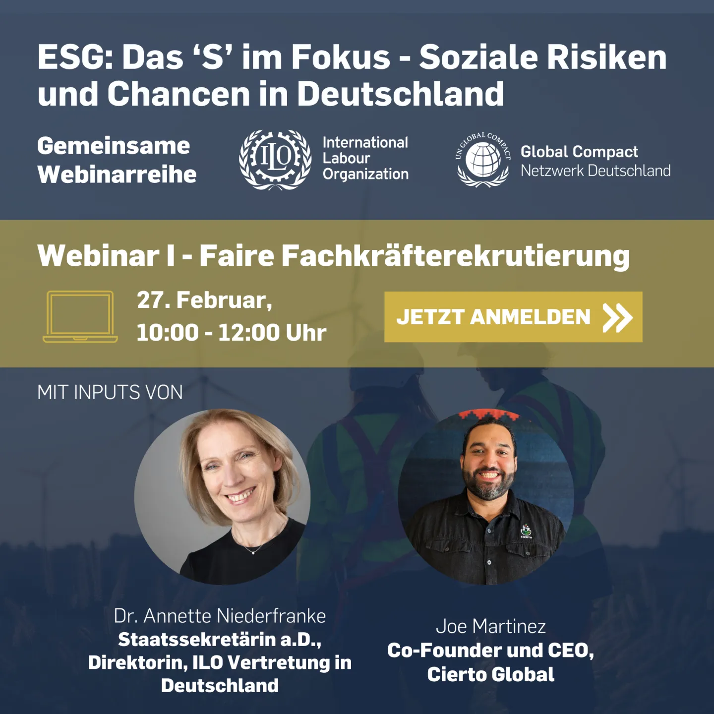 Flyer zeigt Zeitpunkt und Inputgeber*in des Webinars