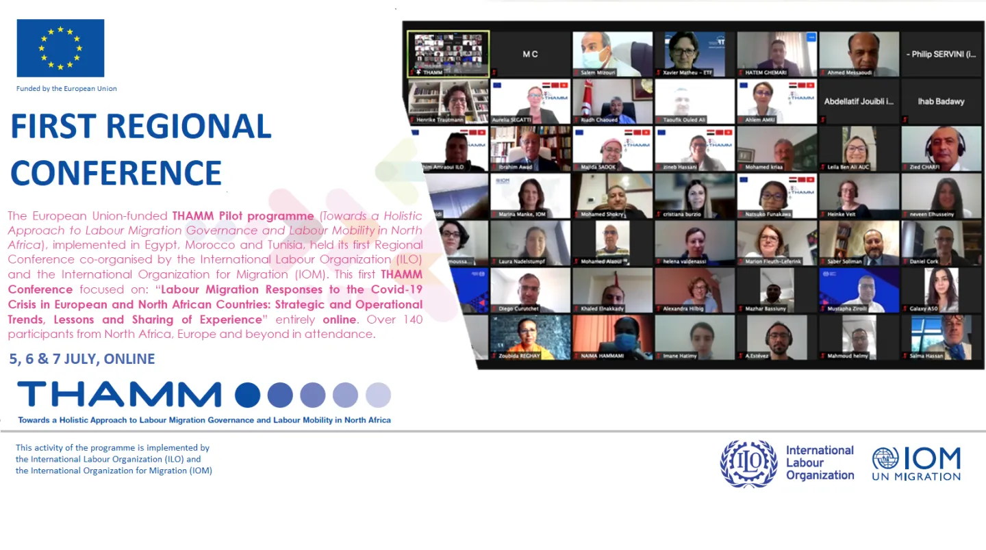First THAMM regional conference banner featuring diverse speakers and attendees virtual discussions.