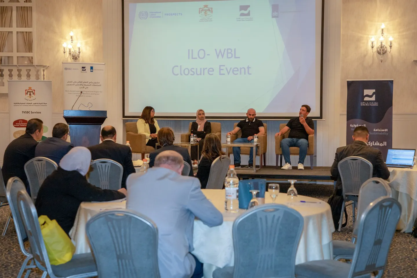 a group of people in an event