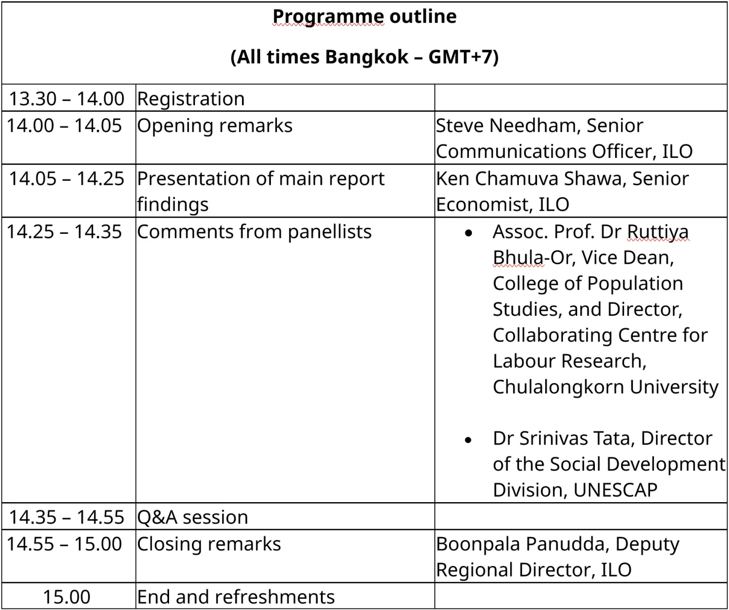 Agenda